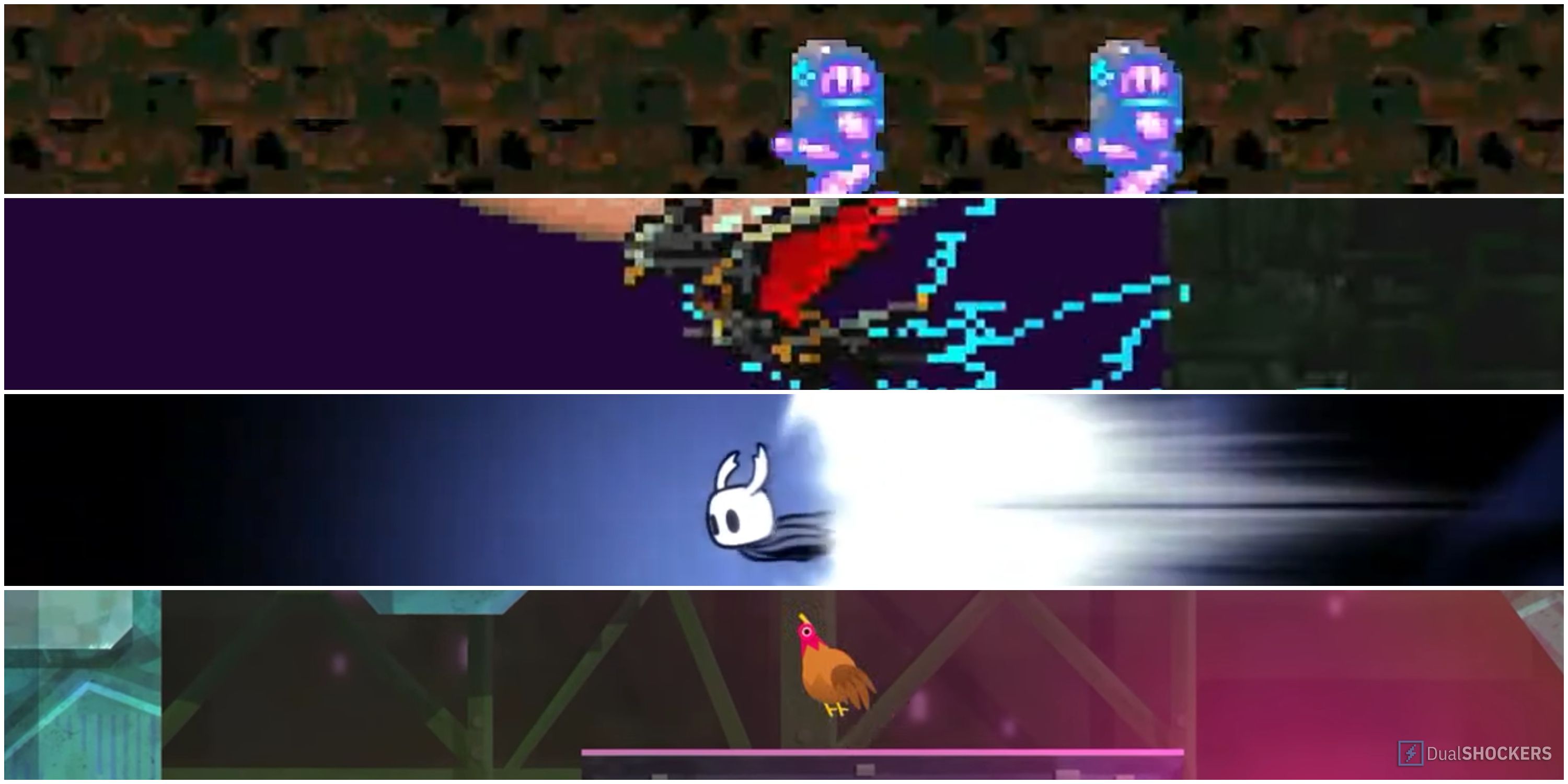 Super Metroid Symphony of the Night Hollow Knight Guacamelee