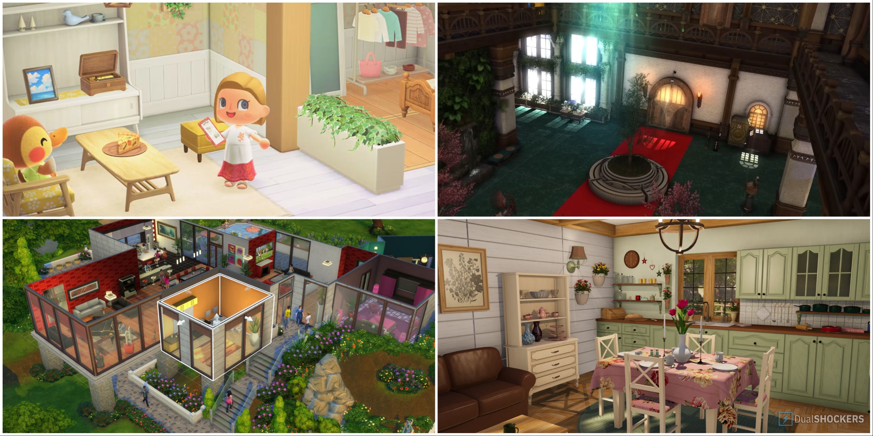 Animal Crossing New Horizons Sims 4 House Flipper 2 Final Fantasy XIV