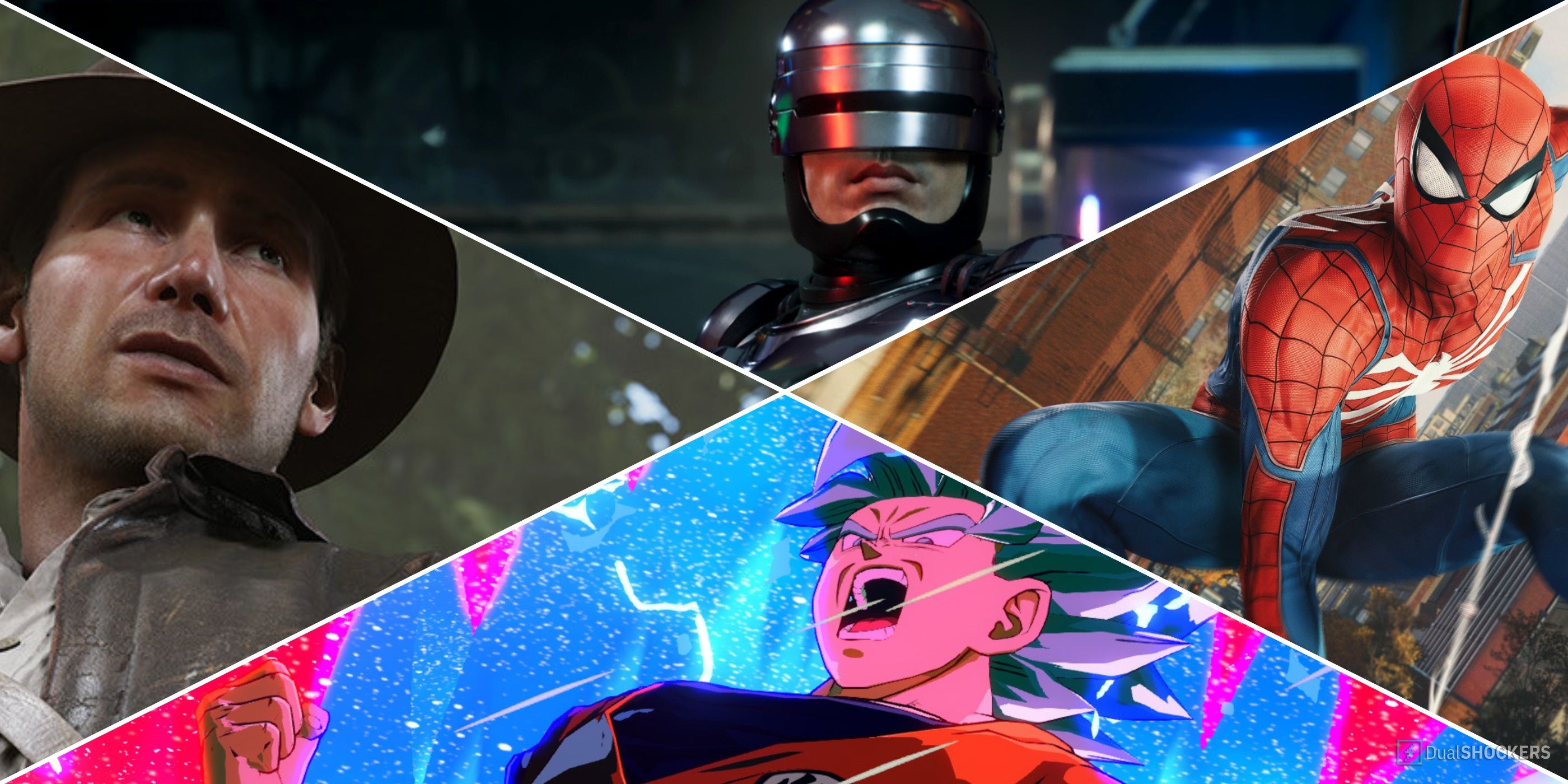 Indiana Jones Great Circle Dragon Ball FighterZ Spider-Man RoboCop Rogue City