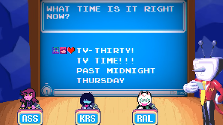 Tenna's first quiz in Deltarune Chapter 3